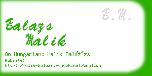 balazs malik business card